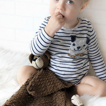 Crochet dog security blanket, crochet baby lovey pattern