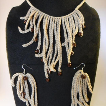 Fringe Parure: Necklace and Earrings