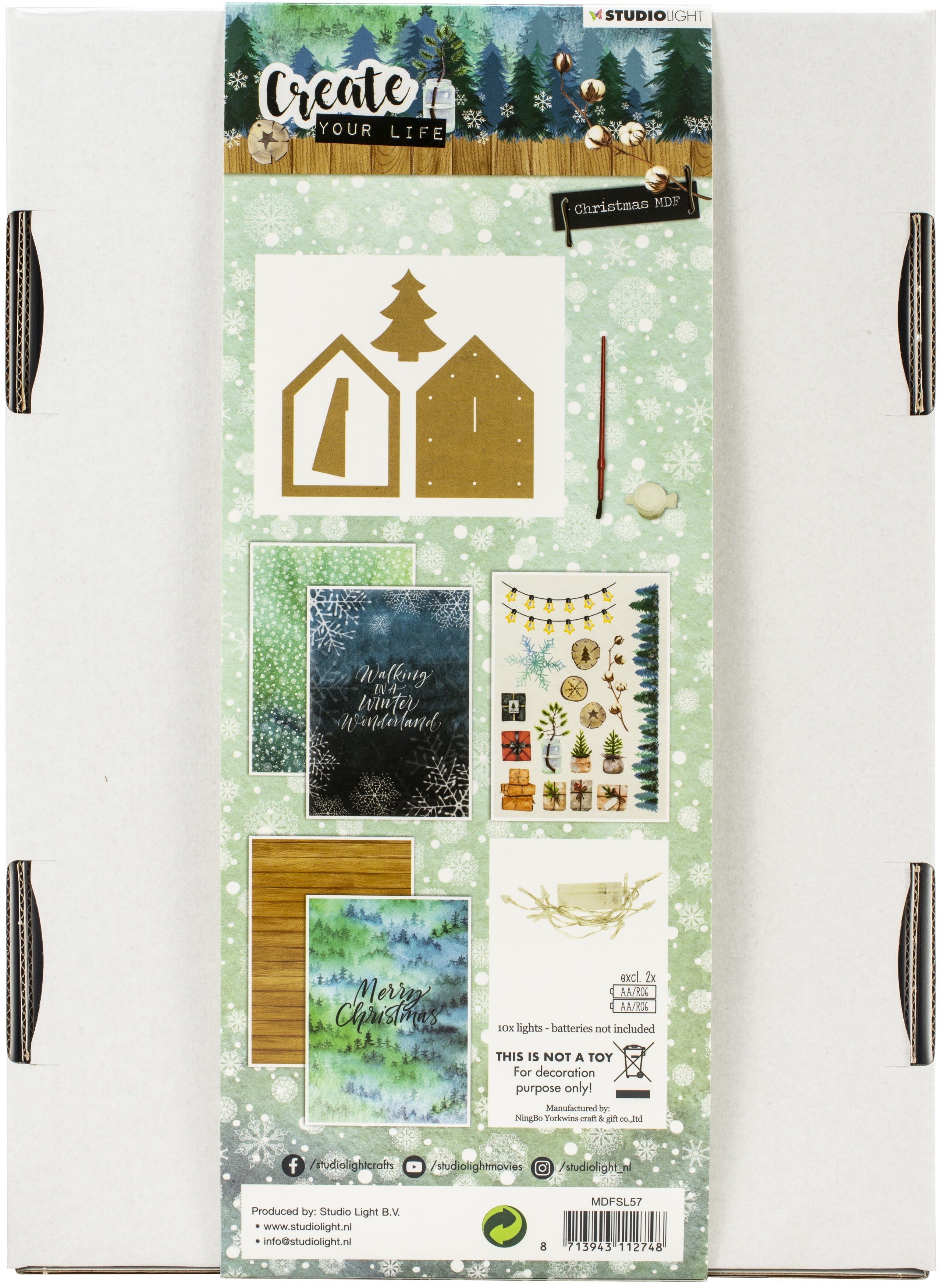 Studio Light Create Your Life MDF Christmas Set - 7"X9.8"