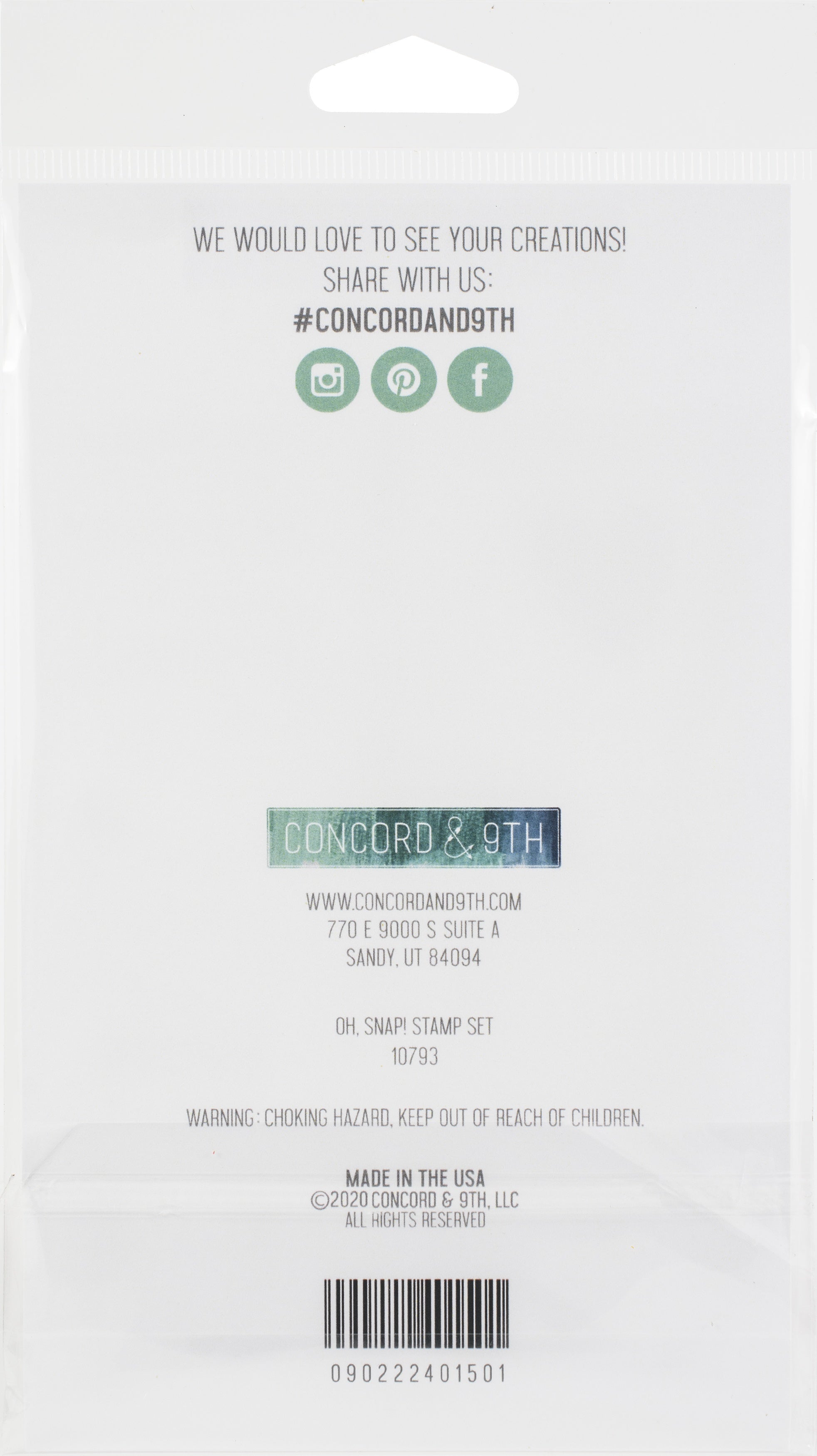 Concord & 9th Clear Stamps 4"X6" - Oh, Snap!