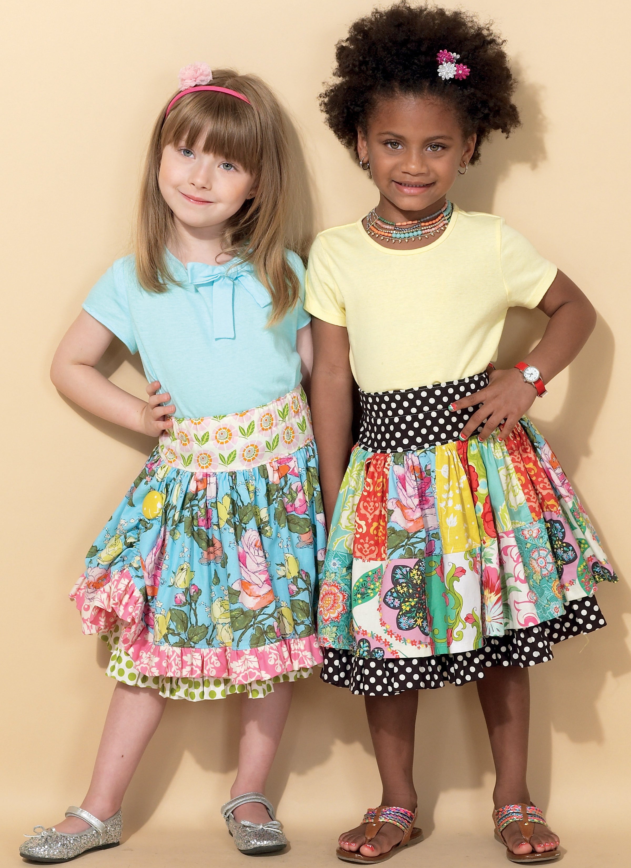 McCall's Children's/Girls' Ruffled Colorblock and Patchwork Skirts M7312 - Sewing Pattern