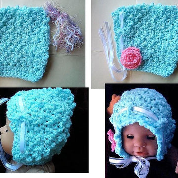 596 PEBBLE STITCH baby bonnet