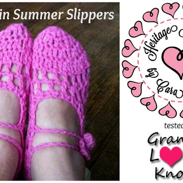 One Skein Summer Slippers