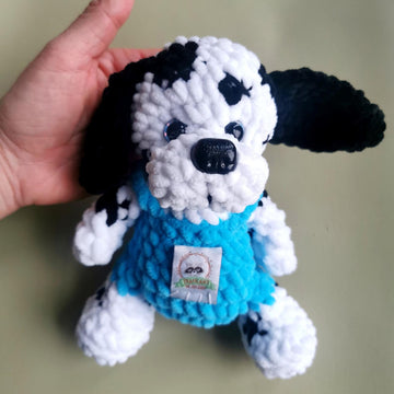 Charlie, the Dalmatian in Overalls