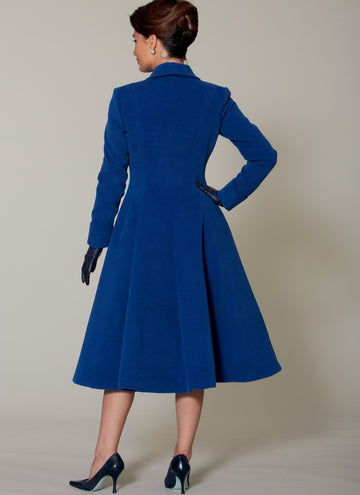 McCall's Misses'/Miss Petite Fit and Flare, Shawl Collar Coats M7478 - Sewing Pattern
