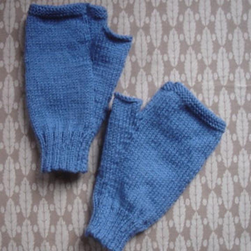 Panda Face fingerless gloves/mitts
