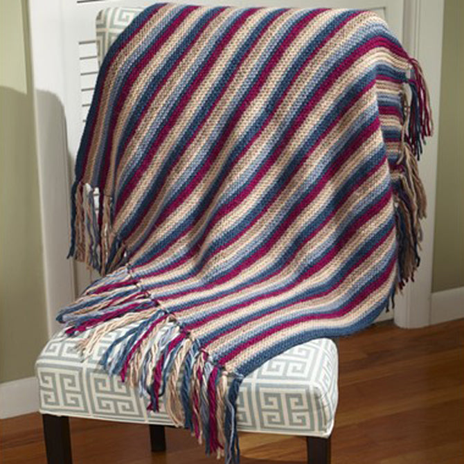614 Beach Rose Blanket - Knitting Pattern for Home in Valley Yarns Berkshire