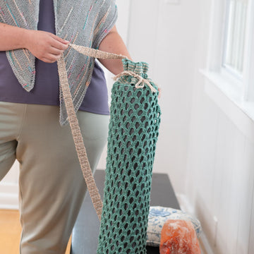 Kornfield Yoga Mat Bag in Berroco Meraki - Downloadable PDF
