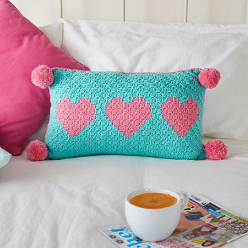Horizontal Hearts Cushion