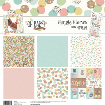 Simple Stories Simple Sets Collection Kit 12"X12" - Oh Baby! Adoption