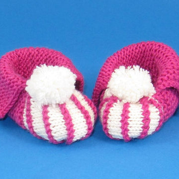Baby Granny Bobble Stripe Slippers