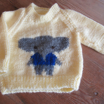 Baby Elephant Motif Jumper