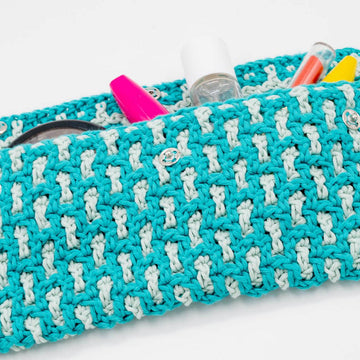 Interlocking Crochet Makeup Bag