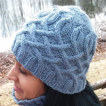 Cabled Trellis Hat