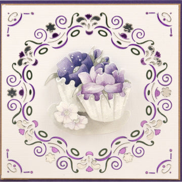 Artdeco Creations Couture Creations Hobbydots 3D Push Out Kit - Precious Marieke Purple Cake