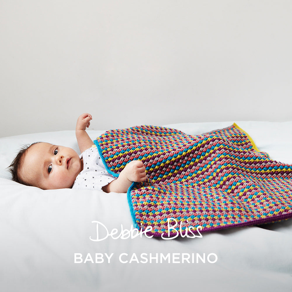Striped Blanket - Knitting Pattern for Babies in Debbie Bliss Baby Cashmerino