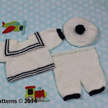 Sailor Suit Crochet Pattern #187