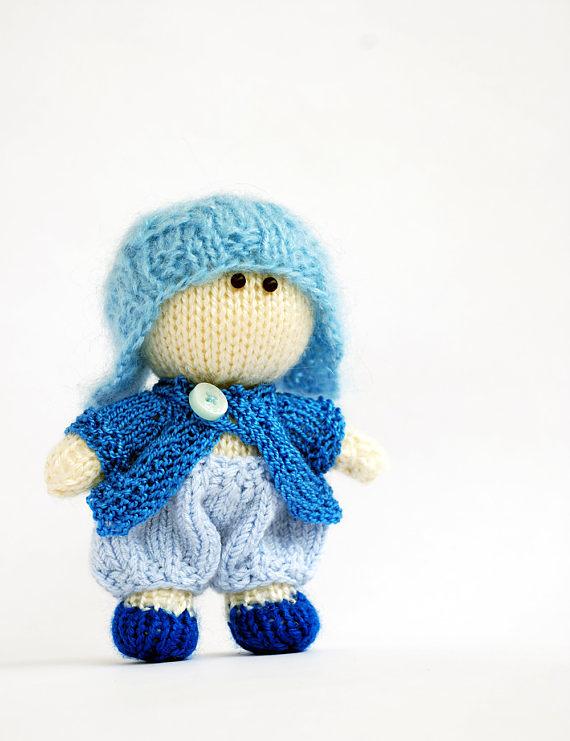 Small Boy Doll in the blue hat