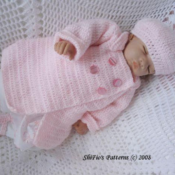 Double Breasted Jacket Crochet pattern UK & USA Terms#87