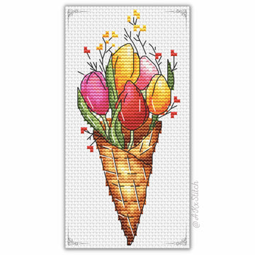 Tulip Treat Cross Stitch PDF Pattern