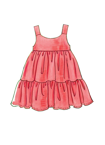 McCall's Toddlers'/Children's Tops, Dresses, Shorts And Pants M6017 - Sewing Pattern