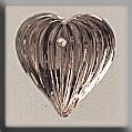 Mill Hill Bead MH12067 - Medium Fluted Heart Rosaline