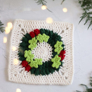 Christmas wreath granny square