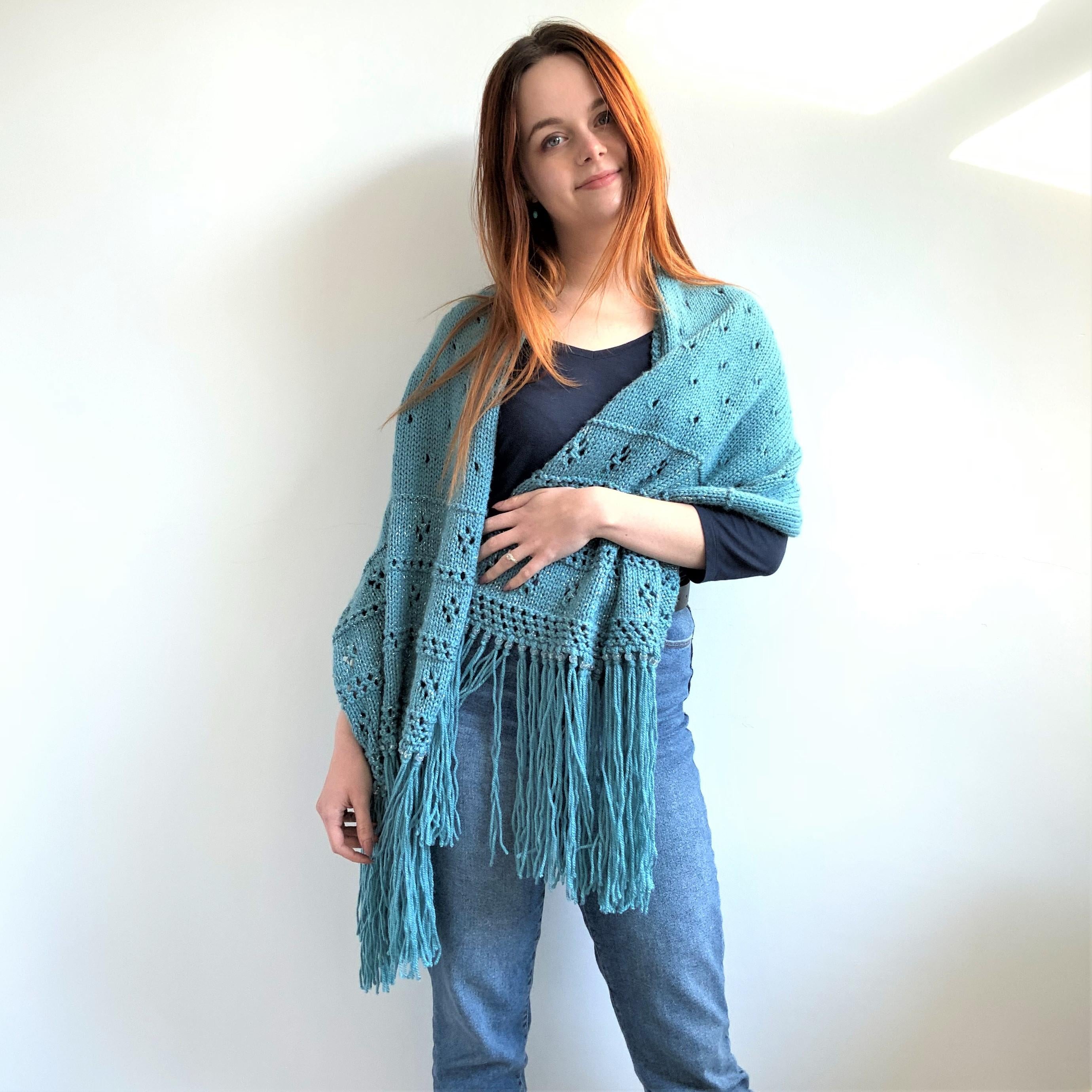 'Sea Sparkle' Poncho/Wrap