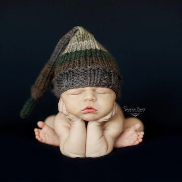 #7 Newborn knitted stocking cap