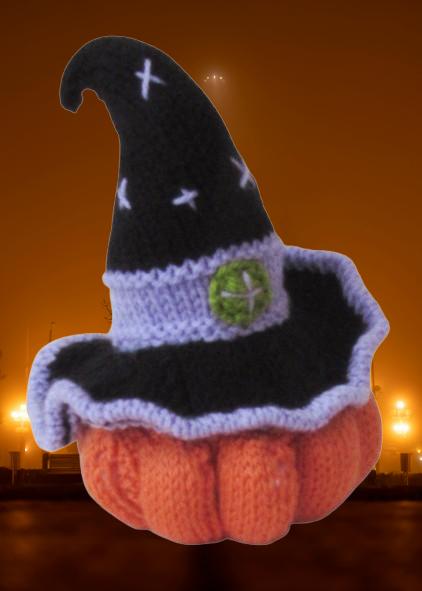 Halloween Witches Hat and Pumpkin Chocolate Orange Cosy