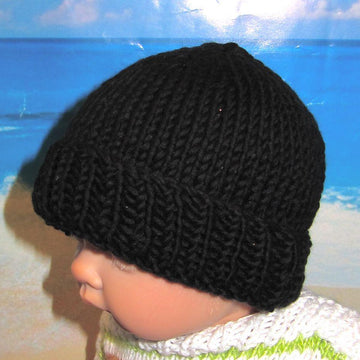 Baby Black Beanie