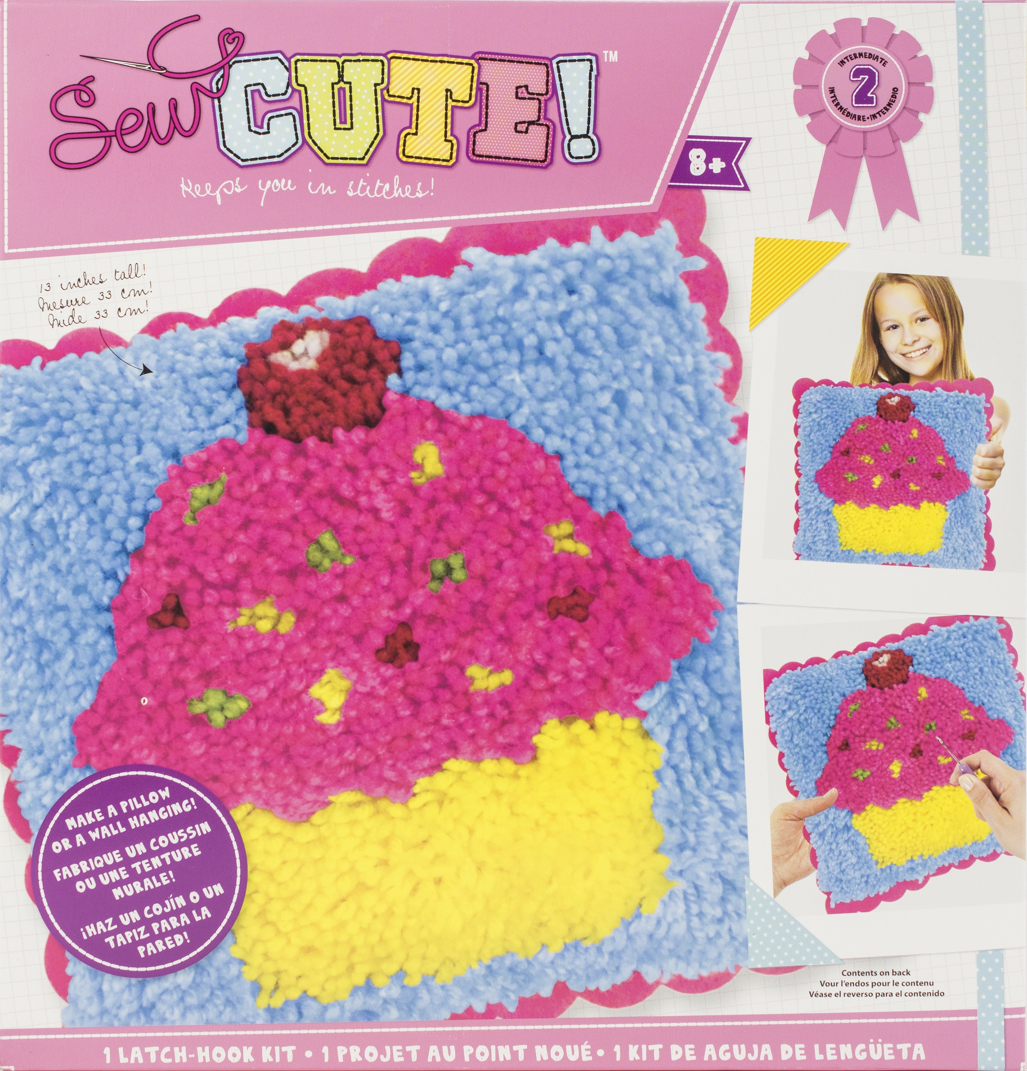 American Crafts Sew Cute! Latch Hook Kit - Cupcake