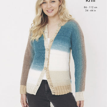 Sweater and Cardigan Knitted in King Cole DK - 5675 - Downloadable PDF