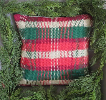 Santa's Workshop Tartan Pillow