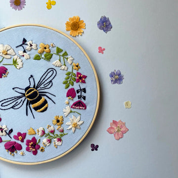 The Make Box Bee Wild Embroidery Kit