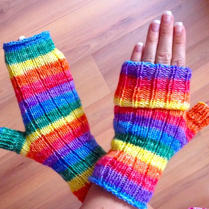 Rainbow Flip Top Mitts