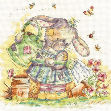 DMC Sweet Little Garden Cross Stitch Kit - 28cm x 23cm