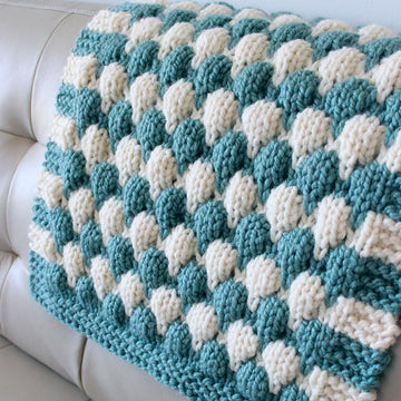 Chunky Bubble Stitch Blanket