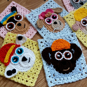Paw patrol inspired granny square