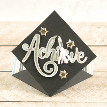 Artdeco Creations Delightful Sentiments Cut, Foil & Emboss Dies - Achieve 3.6"X2.2"