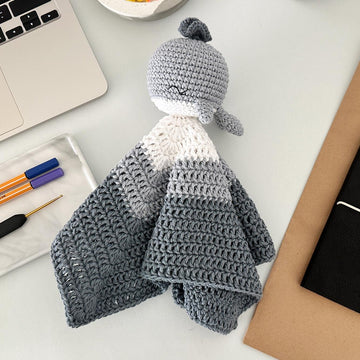 Whale Baby Lovey Blanket & Rattle Crochet Pattern PDF – Cute Stuffed Toy Tutorial