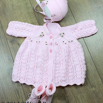 212-Diana Baby Matinee Jacket Knitting Pattern UK & USA Terms #212