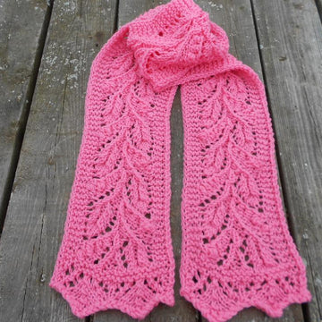 Leaf and Bud Lace Scarf
