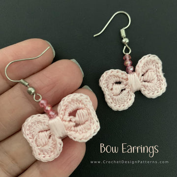 Bow Earrings | Crochet PatternBow Earrings | Crochet Pattern