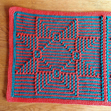 Stars & Stripes Mosaic Crochet Table Runner
