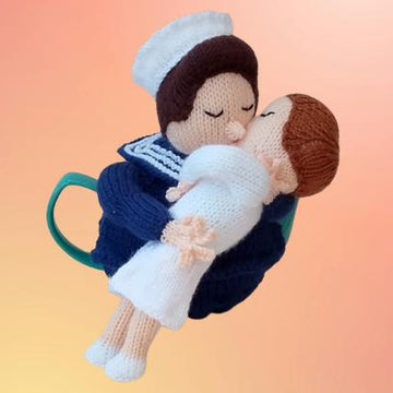 End of the War Kiss Tea Cosy