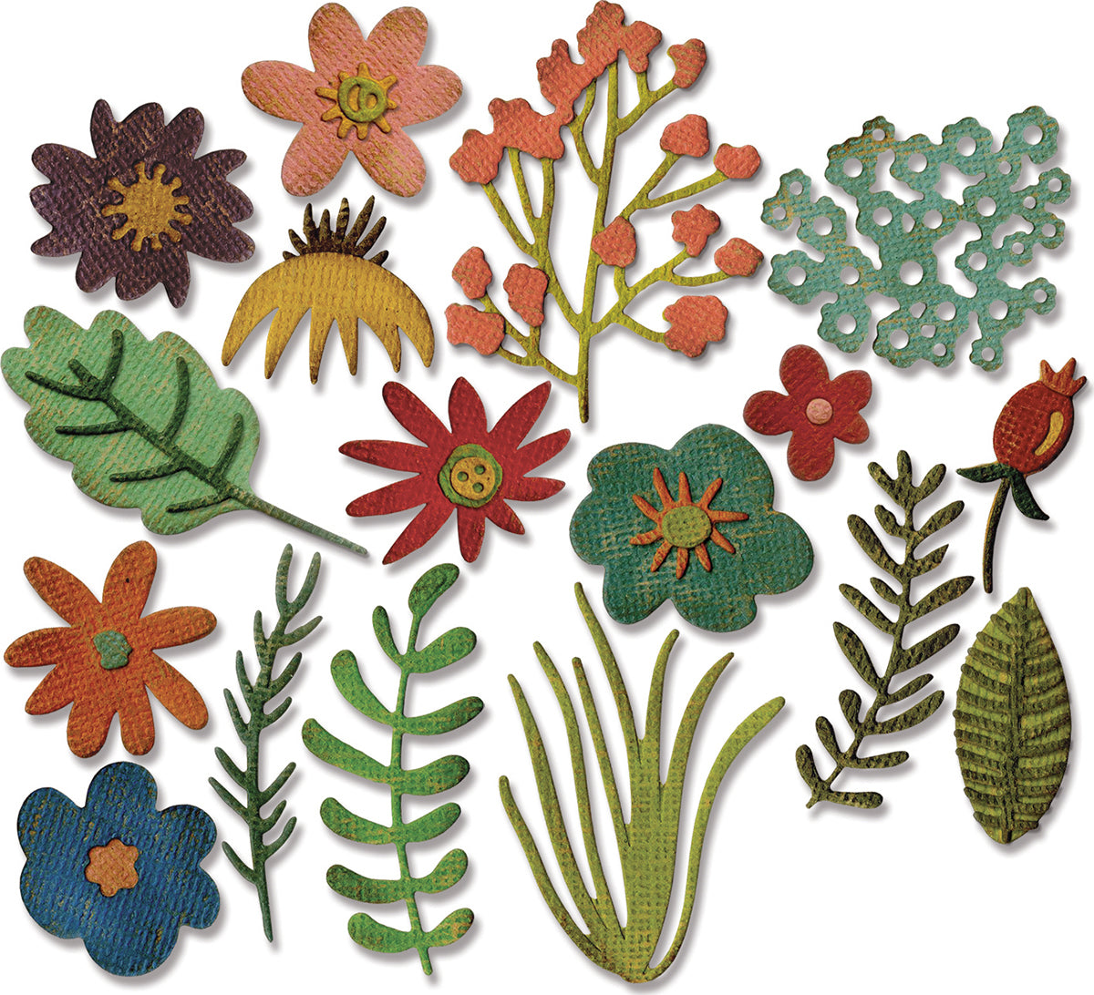 Sizzix Thinlits Dies By Tim Holtz - Funky Floral #1