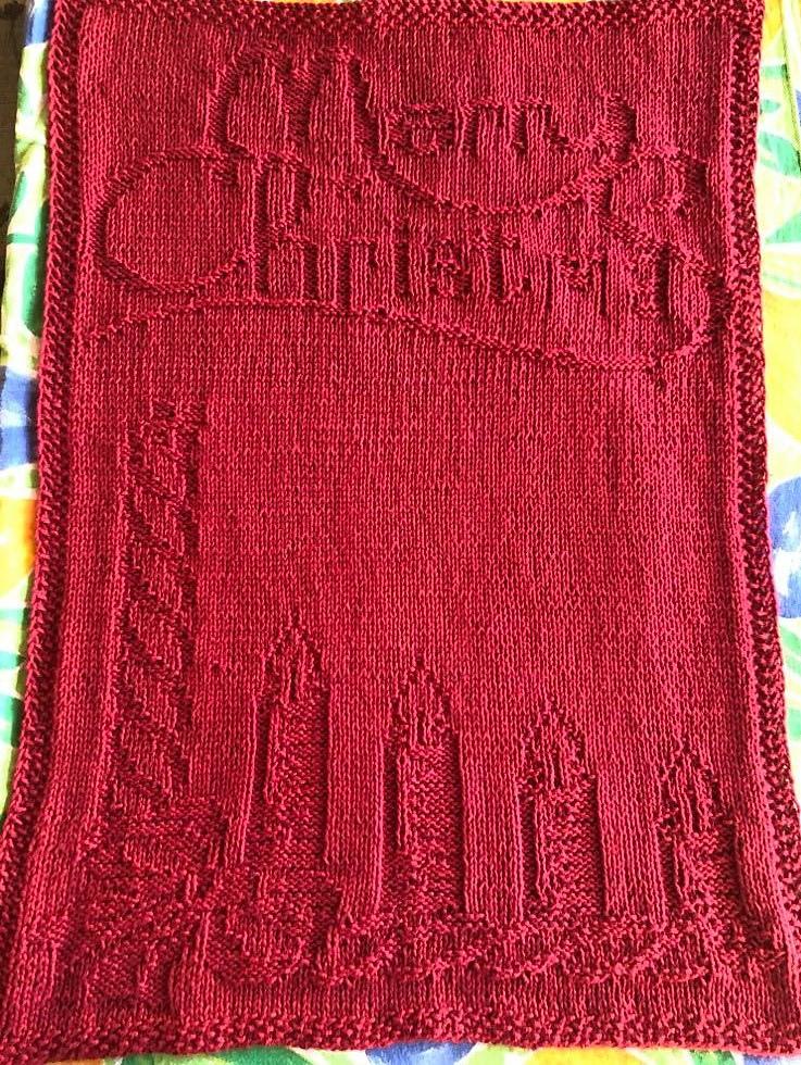 Nr. 391 26. Lights Merry Christmas guest towel