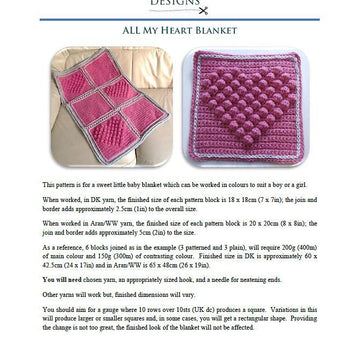 Blanket with Bobble Heart