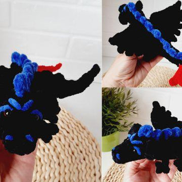 Crochet Pattern dragon, Amigurumi pattern dragon, dinosaur, dino, Dinegurumi, dragon plush pattern, baby dragon, Crochet Triceratops pattern